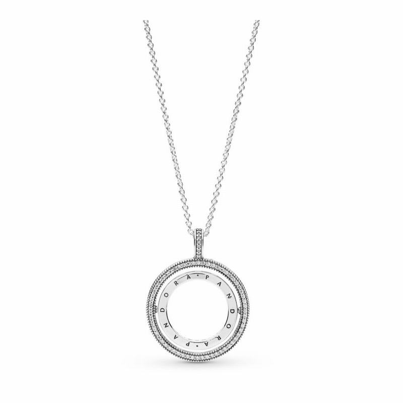 Pandora Spinning Hearts Necklace Silver Egypt OH4721863